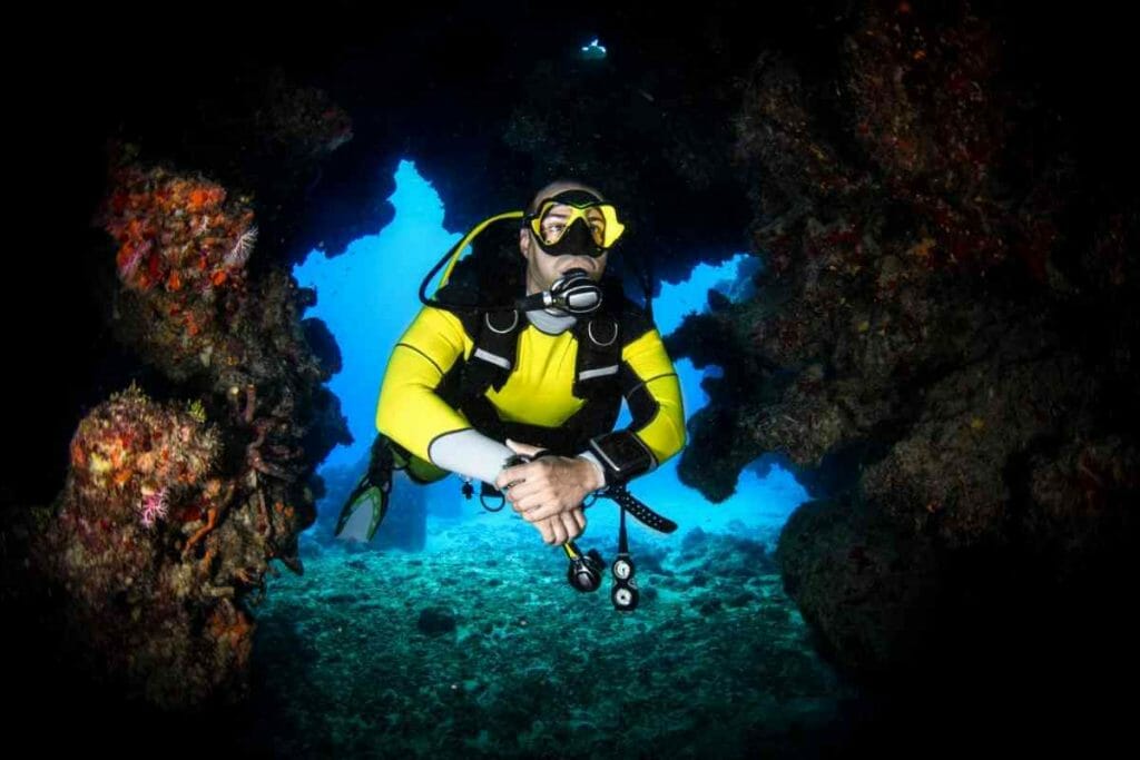 Is it hard to breathe while diving?