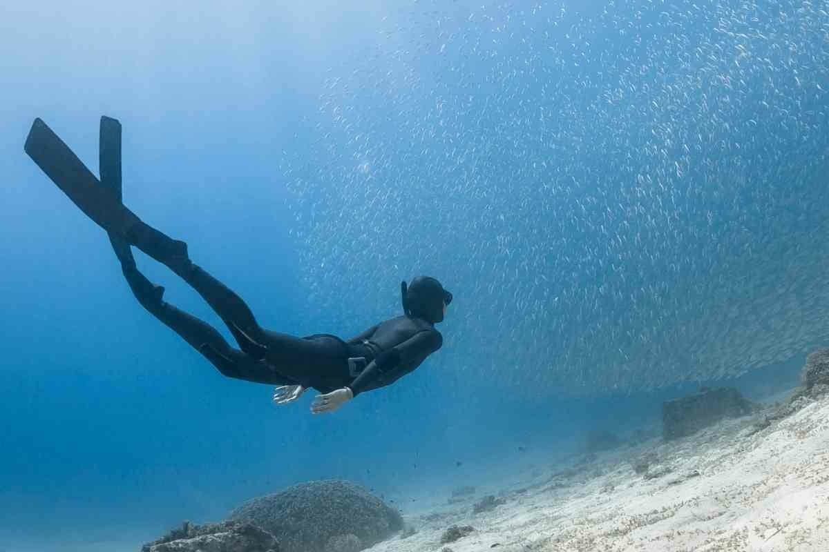 Why do freedivers use long fins?